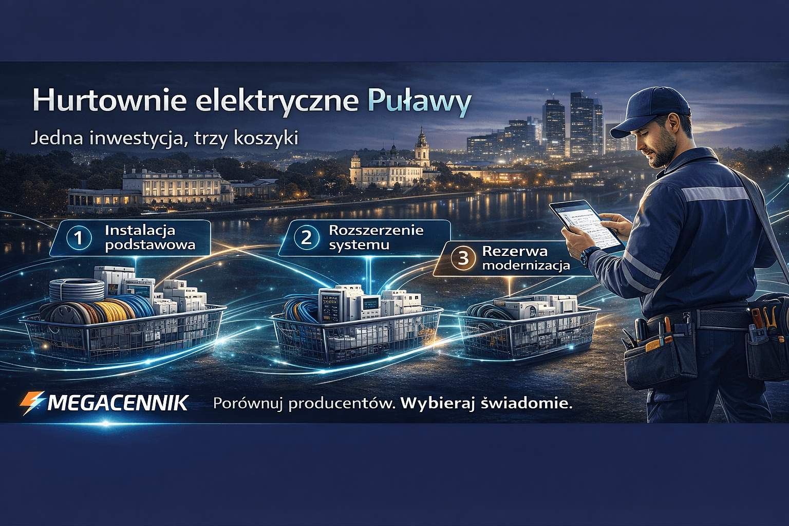 Hurtownie elektryczne Puławy: jedna inwestycja, trzy koszyki — jak kupować elektrykę, żeby nie płacić dwa razy